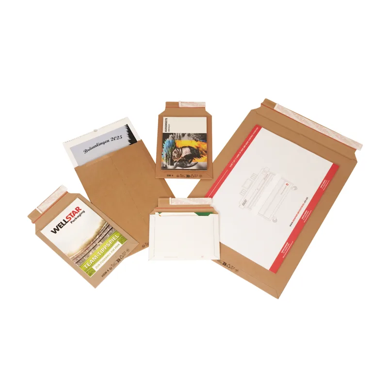 Versandtaschen weiss braun