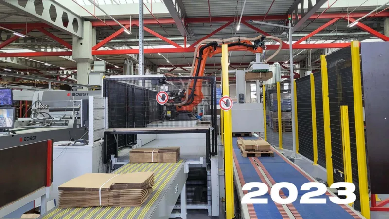 Installation eines Palettierroboters im Jahr 2023