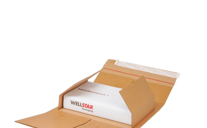 Vario Buchpack 3 VO58 weiss A4 befuellt Selbstklebestreifen