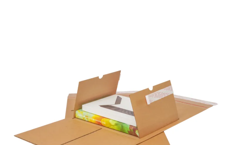 Vario Buchpack 3 braun Sicherheitsstreifen befuellt