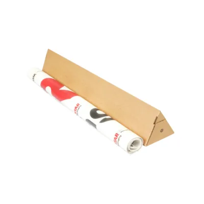 Tri Star Versandhuelse braun dreieckig Banner