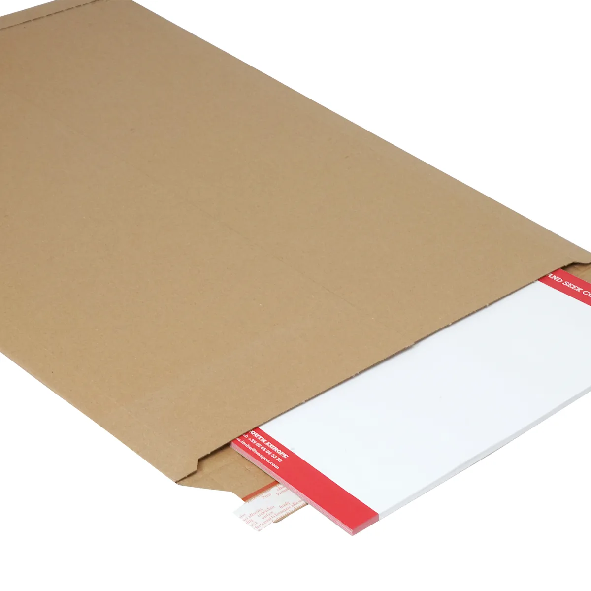 HSW13 braun Versandtasche befuellt