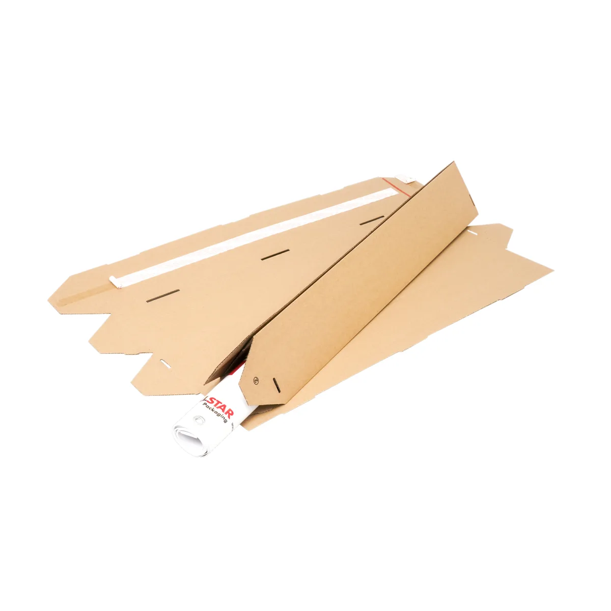 Tri Star Versandhuelse braun dreieckig befuellt flach