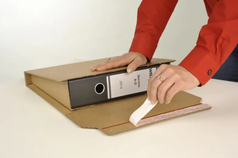 Ordnerpack Zweiter Selbstklebestreifen